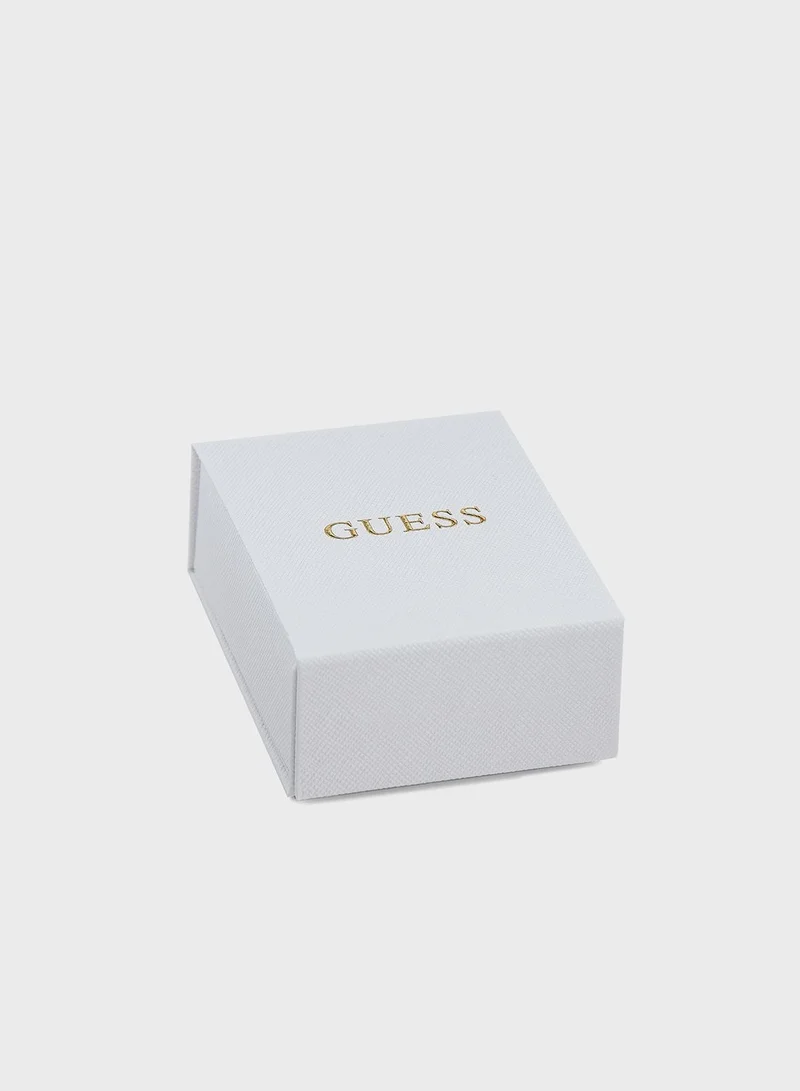 GUESS Double Heart Paperlinks Chain Necklace