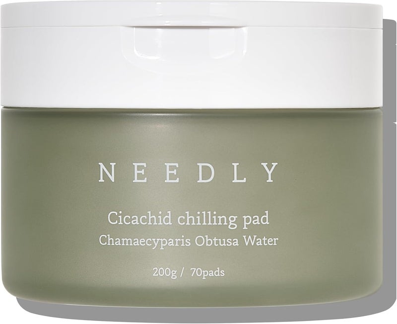 NEEDLY  Cicachid Chilling Toner Pad  Cooling  Soothing pad  Vegan Certified Cotton pad