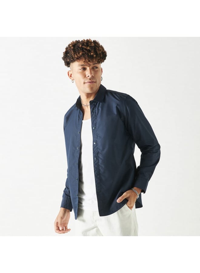 Lee Cooper - Lee Cooper Solid Shirt with Long Sleeves - Image 1