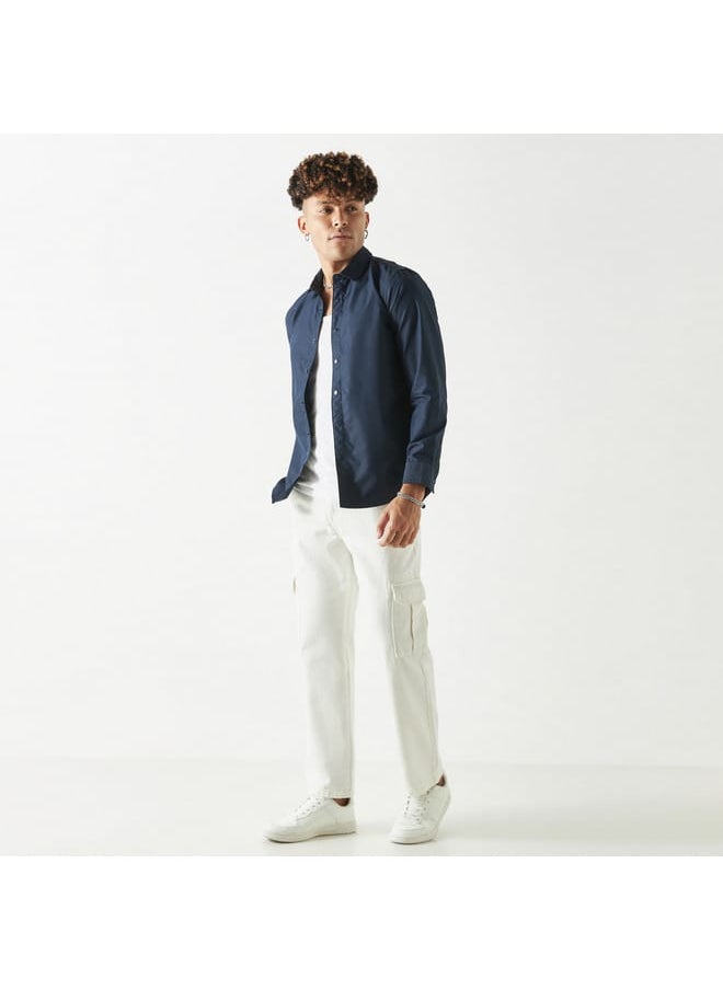 Lee Cooper - Lee Cooper Solid Shirt with Long Sleeves - Image 1
