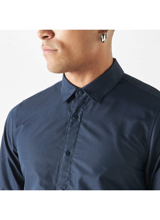 Lee Cooper - Lee Cooper Solid Shirt with Long Sleeves - Image 1