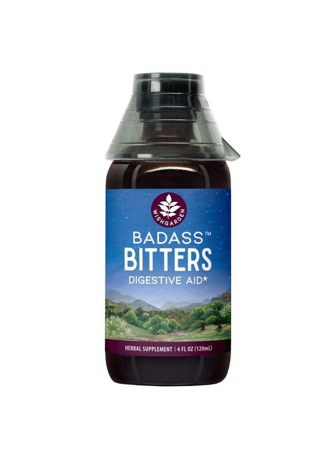 Wishgarden - WishGarden Herbs Badass Bitters - All-Natural Digestive Bitters Made with Gentian Root, Orange Peel & Fenugreek Seed, Bitters for Digestion Stimulates Digestive Enzymes Function, Swedish Bitters, 4oz - Image 1
