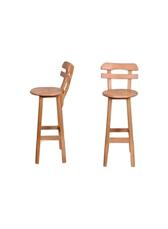 مودرن هوم كرسي بار مرتفع خشب زان كامل 70 سنتي - Image 2