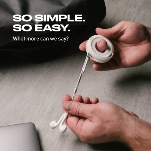 Fuse Side Winder Mini and Max Headphone, Earbud and Charging Cable Winder and Organizer Perfect for Wrapping Earbuds and Cords for Travel and Organization 4-Pack (White, Max) - Image 5