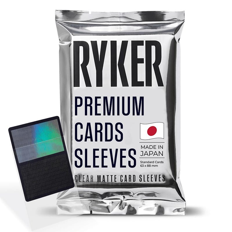 Ryker Sleeves Standard Size Matte Card Sleeves Compatible with Magic The Gathering MTG Pokemon Trading Cards and Board Games (1 Pack, Clear) - Image 1