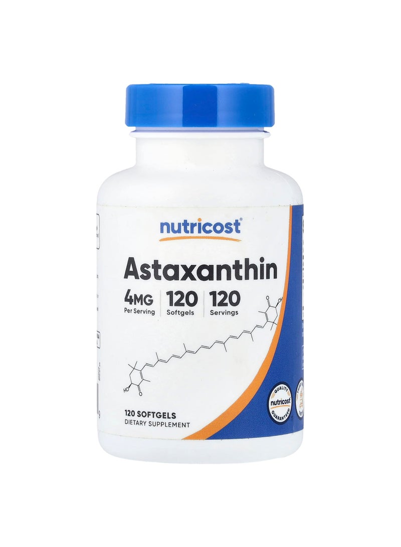 Nutricost Astaxanthin, 4 mg, 120 Softgels