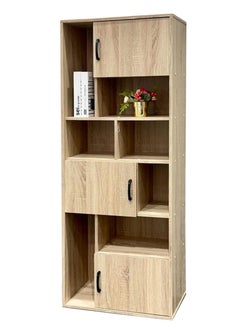 Living Modern Wooden Storage Cabinet with Door & Open Shelves 60*30*164 CM  - Image 2