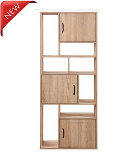 Living Modern Wooden Storage Cabinet with Door & Open Shelves 60*30*164 CM  - Image 5