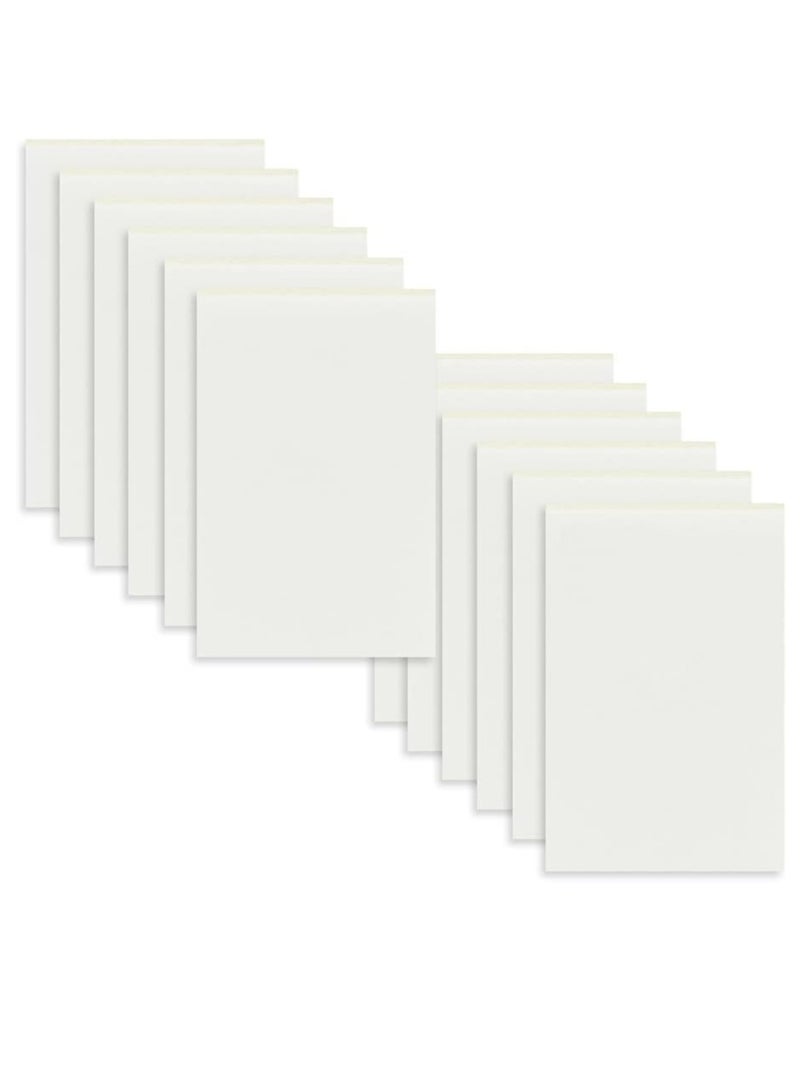 12 Packs Transparent Sticky Note Pads Waterproof Self Adhesive Memo Papers for Message Reminder with 600 Sheets - Image 1