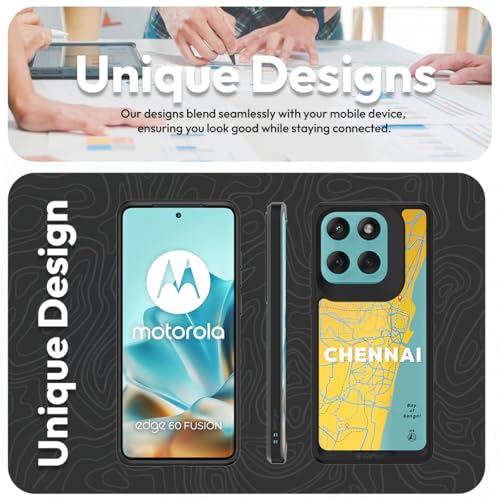 KAPAVER Impulse Back Cover Case Compatible for Motorola Edge 60 Fusion (PC + TPU) (GPS Chennai), Multicolour - Image 5