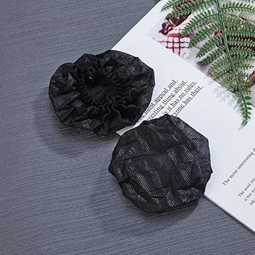 TENGYES 400 PCS (200 Pack) Microphone Hygiene Covers Disposable Non-Woven Handheld Mic Cover Windscreen Protective Cap for KTV Karaoke Recording Room Stage Performance, Black - Image 3