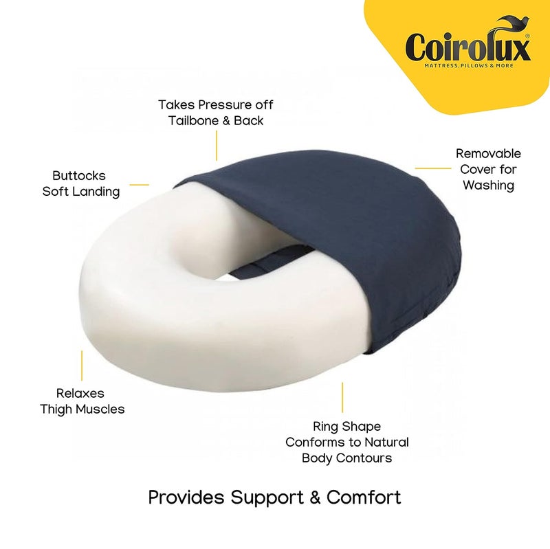 Coirolux Orthopaedic Coccyx PU Foam Donut Ring Cushion for Haemorrhoids Tailbone Support  - Image 4