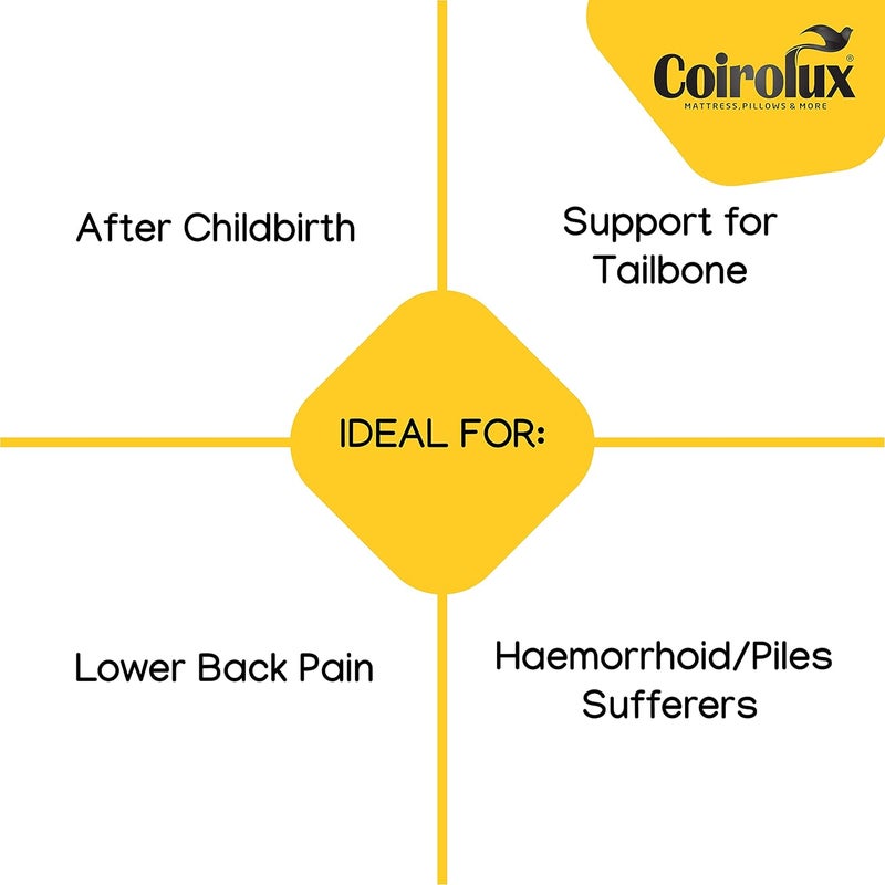 Coirolux Orthopaedic Coccyx PU Foam Donut Ring Cushion for Haemorrhoids Tailbone Support  - Image 5