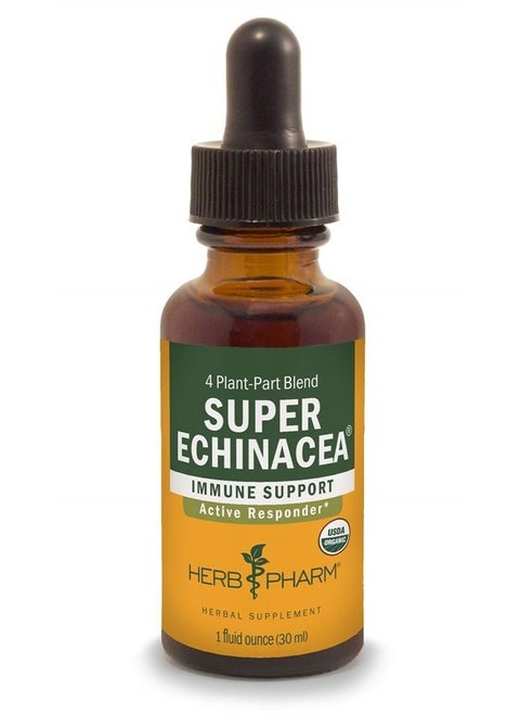Certified Organic Super Echinacea Liquid Extract for Active Immune System Support - 1 Ounce (DSUPER01)