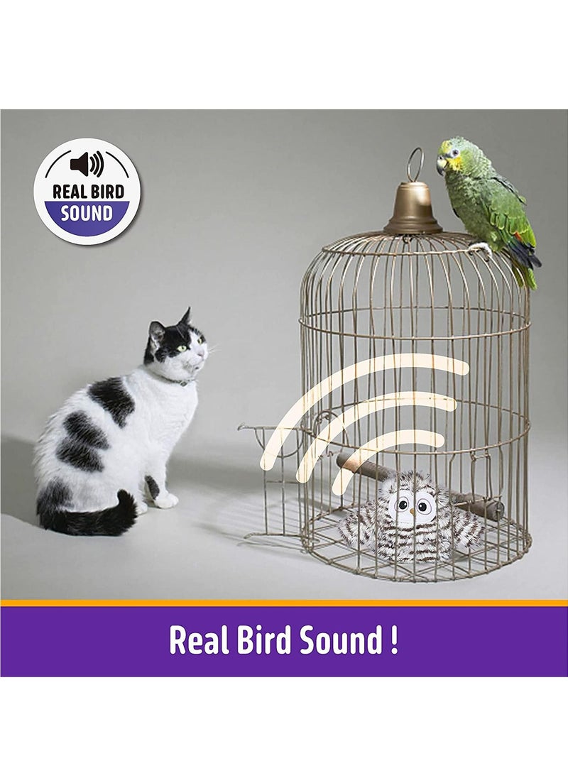 Arabest - Interactive Cat Toy Rechargeable Automatic Chirping Owl Cat Toy with Catnip, Auto Beating Wings Flying Bird Cat Toys for Indoor Cats to Play Alone, Never Boredom - Image 1