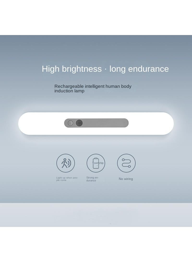 YQbest ضوء تحريض لجسم الإنسان LED قابل لإعادة الشحن لاسلكي ذكي أوتوماتيكي طويل امتصاص مغناطيسي خزانة ذاتية اللصق وشريط إضاءة لخزانة الملابس 30 سم - Image 3