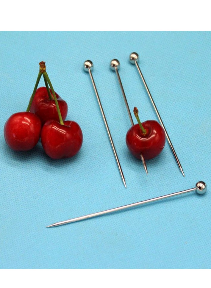 4 Creative Fruit Sticks Cocktail Sticks Stainless Steel Fruit Forks 