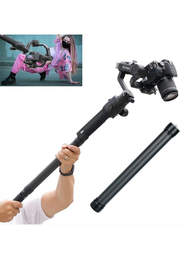 HAFOKO Professional Carbon Fiber Extension Monopod Pole Stick Rod 1/4'' Compatible for DJI RS3 Mini/RS3/RS3 PRO/RS2/RSC 2/Ronin S/Ronin SC/Zhiyun Crane 2 Crane M2 Crane 3 Weebill Gimbal Stabilizer - Image 1