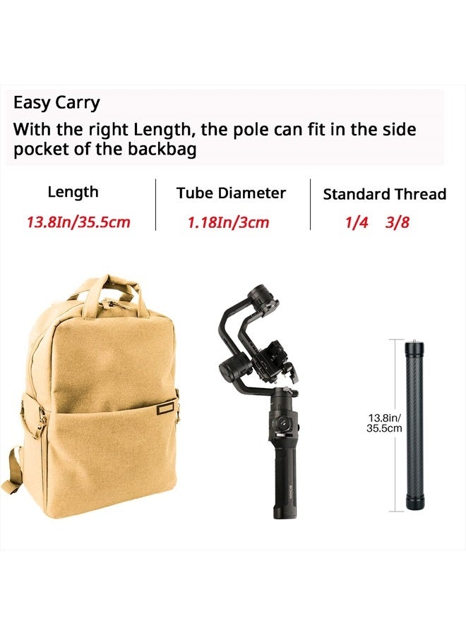 HAFOKO Professional Carbon Fiber Extension Monopod Pole Stick Rod 1/4'' Compatible for DJI RS3 Mini/RS3/RS3 PRO/RS2/RSC 2/Ronin S/Ronin SC/Zhiyun Crane 2 Crane M2 Crane 3 Weebill Gimbal Stabilizer - Image 5