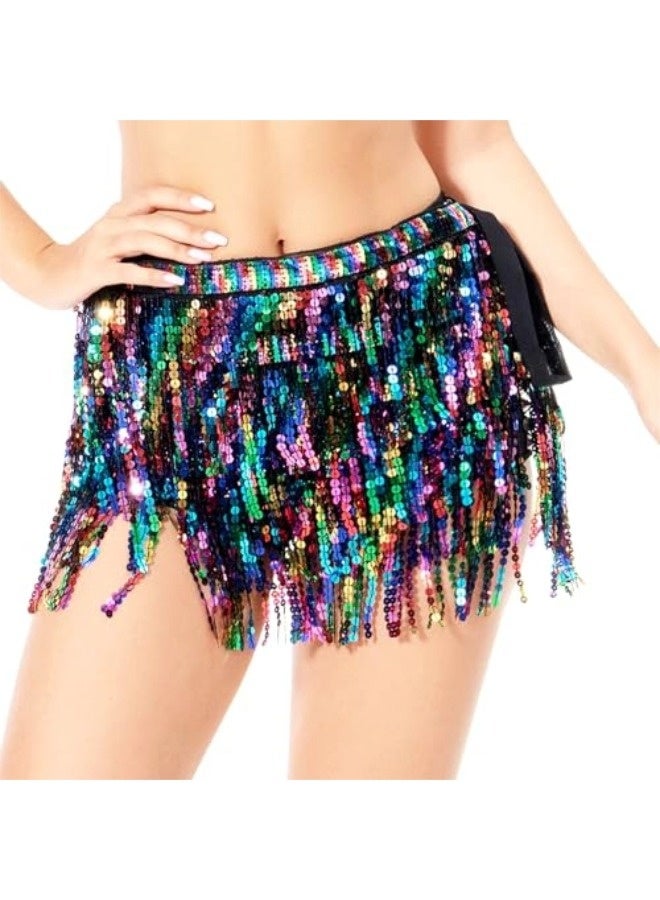 شيبشيب طقم تنورة رقص نسائي بترتر وشرابات مع توب قصير – مقاس قابل للتعديل لرقصات اللاتين والتانغو والرقص الشرقي - Image 4