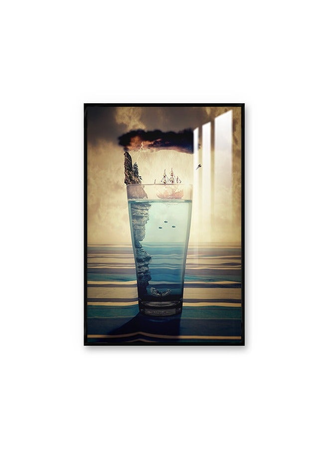 ماركتنا لوحة جدارية120×80سم مع برواز أسود وطبقة اكريلك شفاف بتصميم مودرن - Image 2