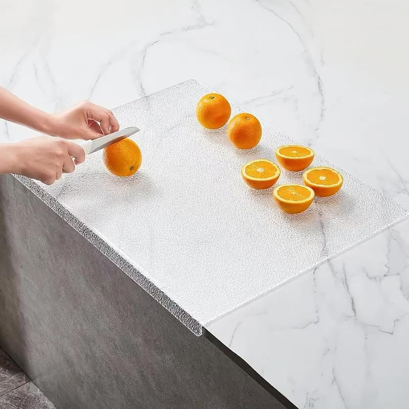 UBLUCKEN Acrylic Cutting Board with Counter Lip, Clear Acrylic Glass Corner Cutting Boards for Kitchen, Non Slip Chopping Board for Countertop, (15.8 * 11.8 * 0.2 inch) - Image 5
