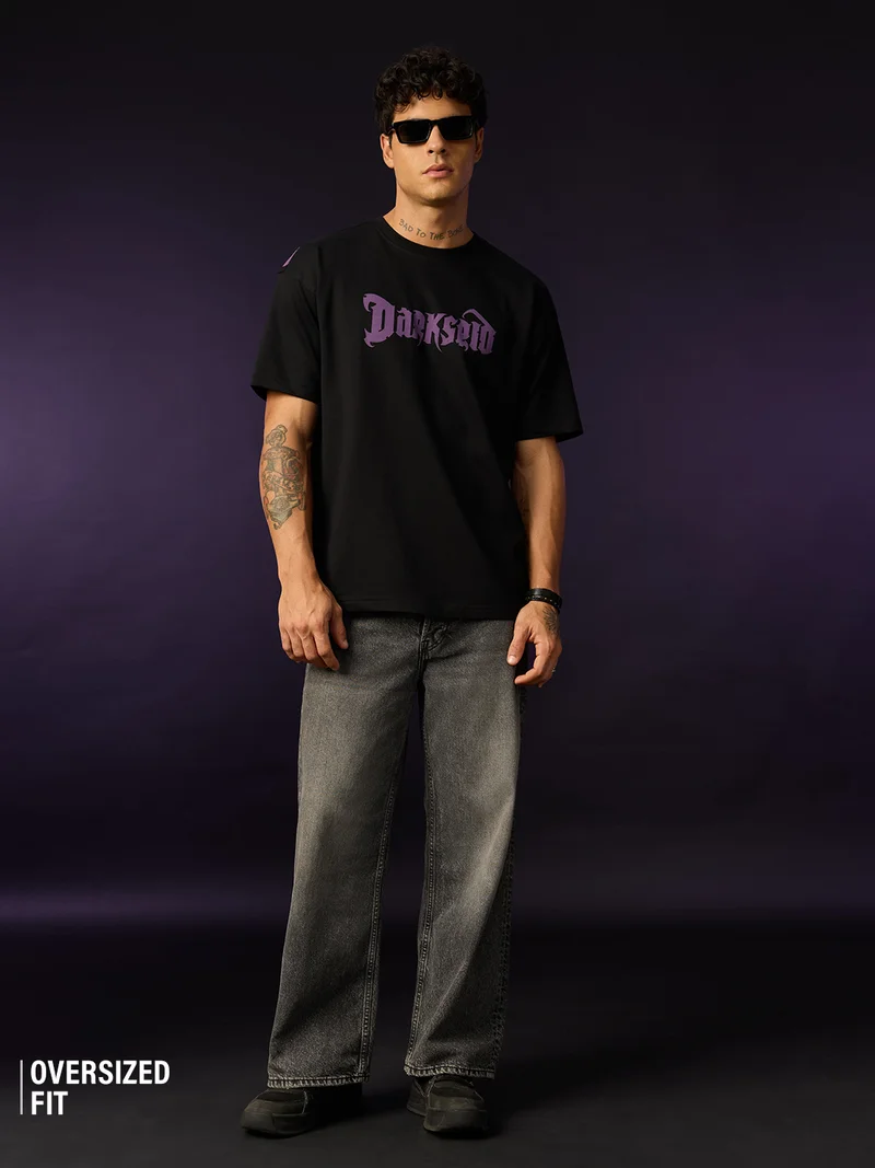 The Souled Store The Souled Store Men DC Darkseid Black Printed Oversized T-Shirts