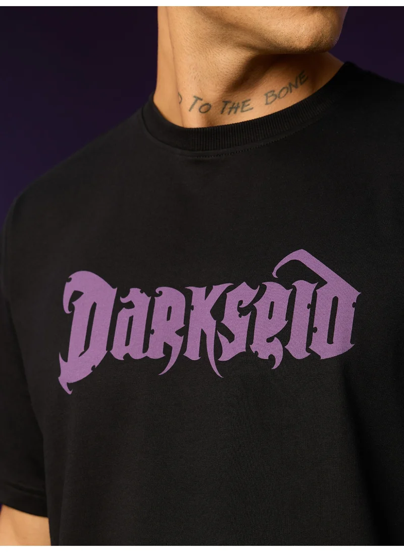 The Souled Store The Souled Store Men DC Darkseid Black Printed Oversized T-Shirts