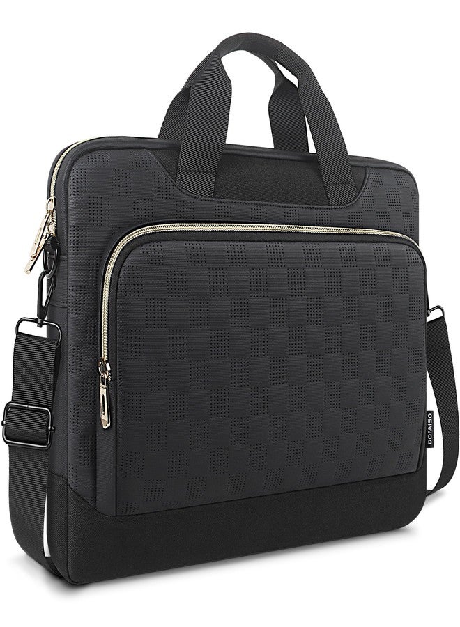 DOMISO 17-17.3 inch Laptop Sleeve Business Briefcase 17 inch Laptop Bag Waterproof Laptop Case for Men Women Business Office Work Computer Case 17 inch Messenger Shoulder Bag,Black - Image 3