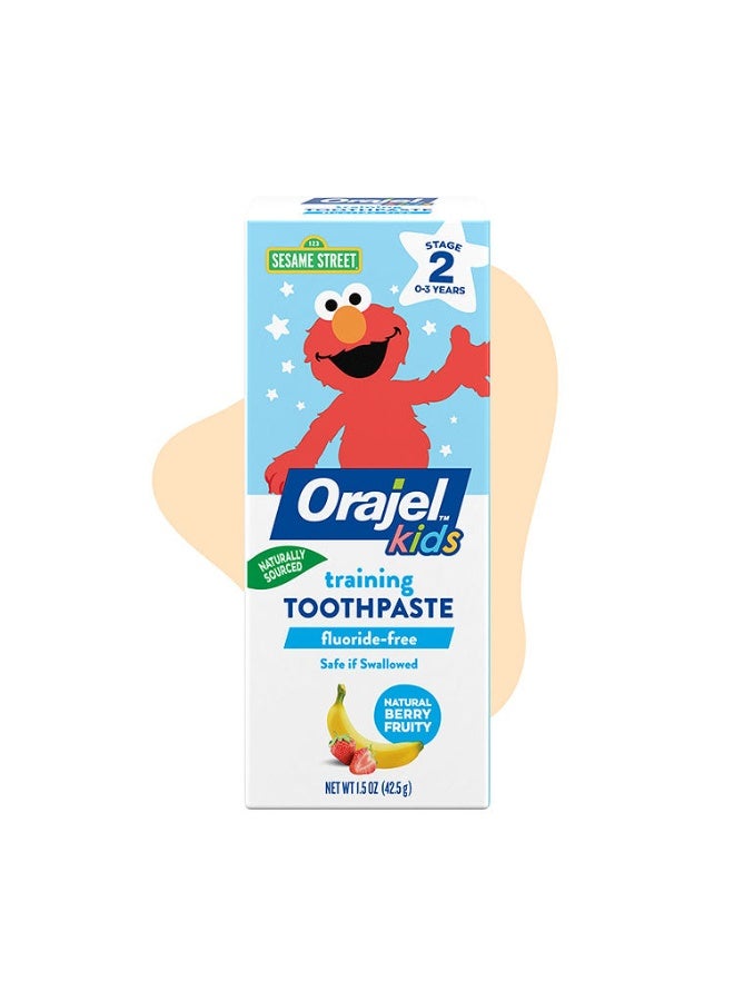 Orajel معجون أسنان أوراجيل للأطفال من شارع السمسم خالي من الفلورايد 0-3 سنوات 42.5 جرام - Image 1