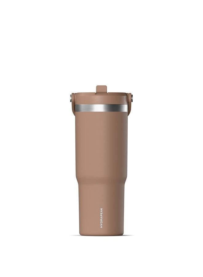 Nomad 32 oz Tumbler with Handle and Straw Lid, Leakproof, Double Insulated, 32oz Cup Stainless Steel (Almond)