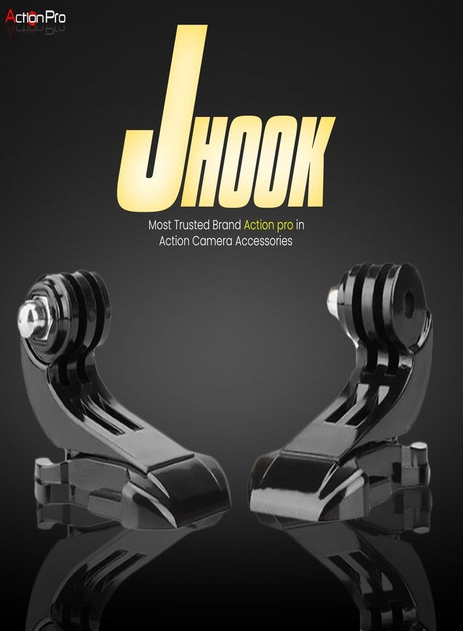 Action Pro Made in India Improved Tough J Hook Quick Release Buckle Mount Compatible with GoPro 13 12 11 10 9 8 7 6 5 4 /4k/Eken/AKASO/SJCAM/YI/DJI Insta 360 and Other Action Cameras (Pack of 2) - Image 2