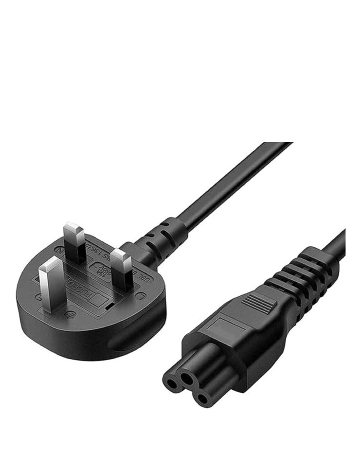 Terabyte Laptop Power Cable UK Plug to C5 3 pin Laptop Power lead - Image 2