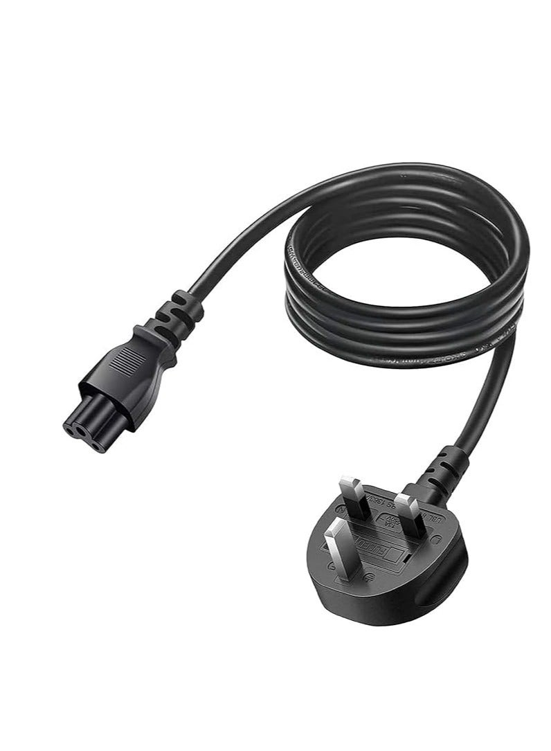 Terabyte Laptop Power Cable UK Plug to C5 3 pin Laptop Power lead - Image 4