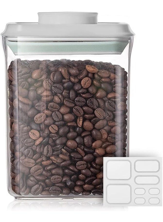 أنكو عبوات تخزين طعام Ankou الفاخرة المحكمة الإغلاق Qt Pop Up Food Formula مع أغطية، خالية من مادة BPA، قابلة للتكديس بزر واحد للقهوة والشاي والسكر البني والحبوب، عبوة من 3 قطع، سعة (1200 مل × 1 + 2000 مل × 1 + 3300 مل × 1) - Image 1