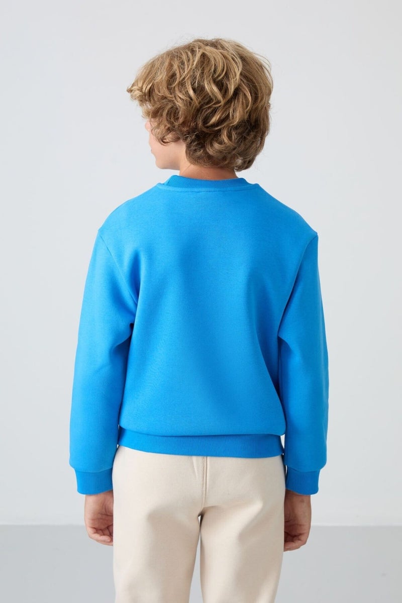 Tommy Life Saks Cotton Thick Fluffy Soft Texture Standard Fit Embroidered Boy's Sweatshirt - 11232  - Image 5