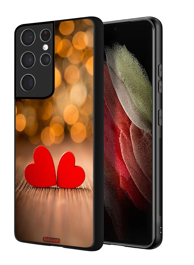 Tolwak Samsung Galaxy S21 Ultra 5G Protective Case Cover Two Beautiful Hearts - Image 1