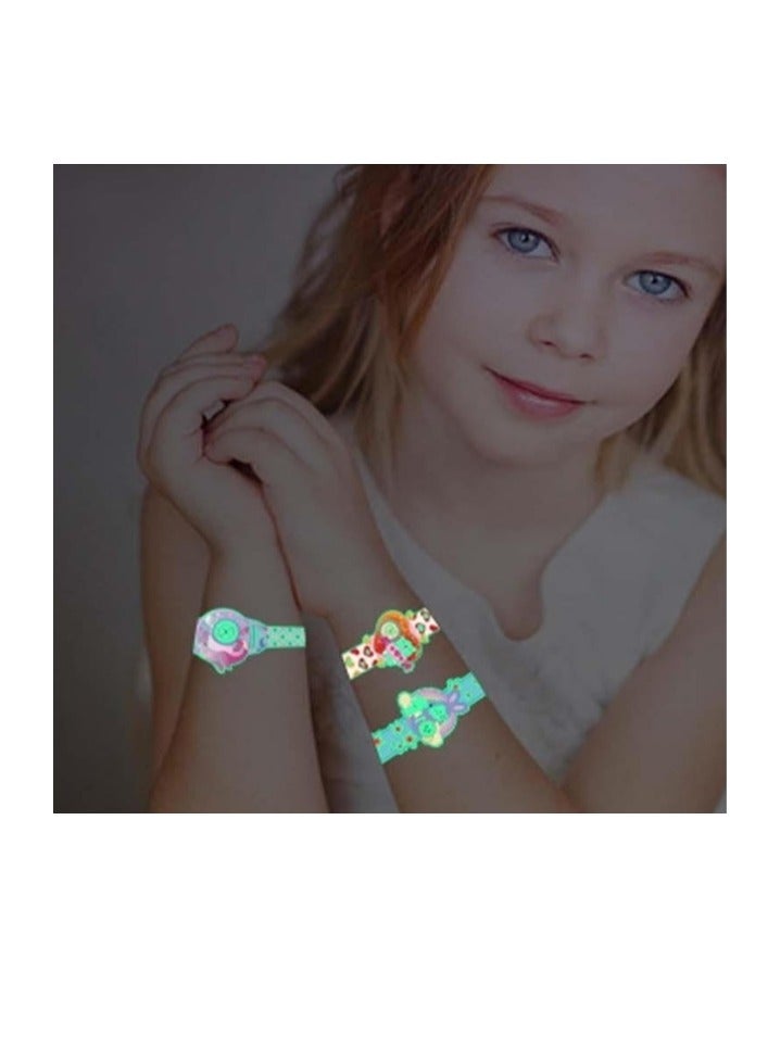 OASIS-TH 12 Sheets Luminous Temporary Tattoos,Waterproof, Sweat Resistant, Watch Tattoo Sticker Boys and Girls Glow Watch Tattoo Sticker - Image 5