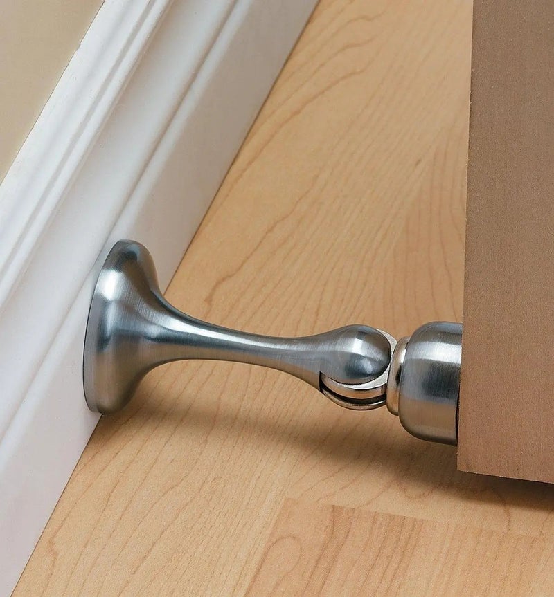 Bluejw Modern Design Stainless Steel Door Stop Wedge with Soft Close Adjustable Rubber Tip - Durable Door Stops Tools - Image 4