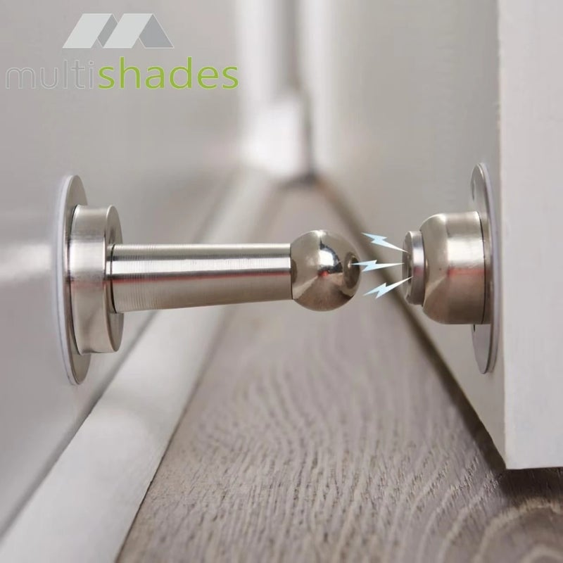 Bluejw Modern Design Stainless Steel Door Stop Wedge with Soft Close Adjustable Rubber Tip - Durable Door Stops Tools - Image 2