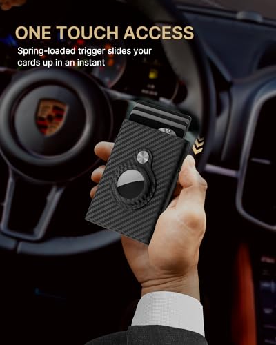 typecase محفظة رجال من تايب كيس لحامل بطاقة آير تاج: محفظة جلدية ذكية للرجال متوافقة مع آبل آير تاج، حماية من RFID، نحيفة، بسيطة - سعة 9-14 بطاقة | نافذة هوية | فتحة نقدية (برتقالي) - Image 4