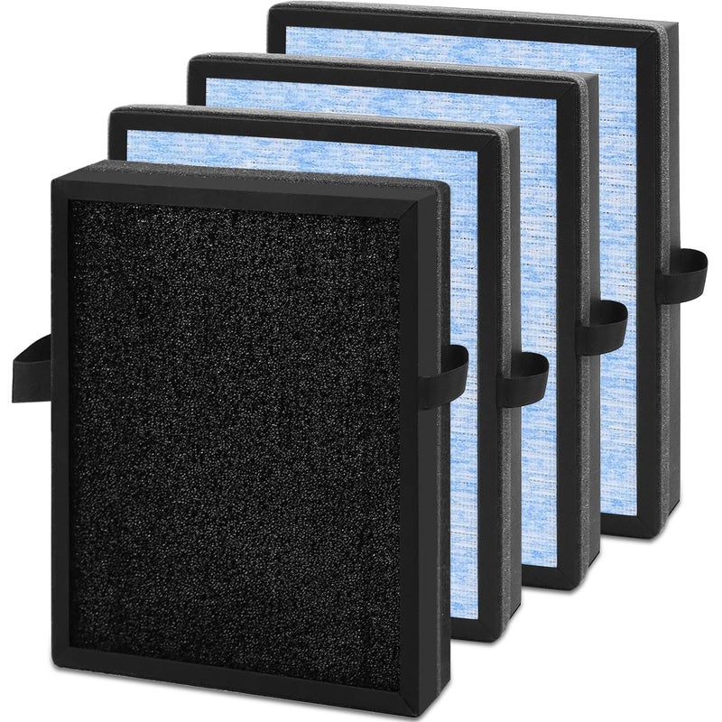 Laukowind MK04 Air Filter Replacement Compatible With Aroeve MK04 MG04JH Air Filter Replacement For Pet Dander4 Pack Replacement Filter For Bedroom And Office Compared to Part MK04LX