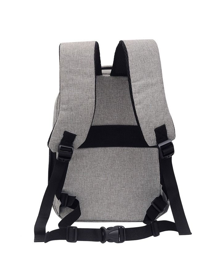 Coopic BP-08 GREY Canvas Camera Backpack 27cm x 17cm x 34cm Waterproof Bag for DSLR SLR Camera Speedlite Flash Camera Lens and Accessories - Image 5