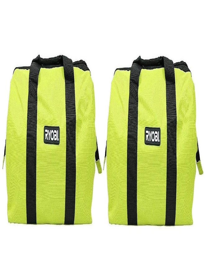 Ryobi (2) Ryobi Green Wide Mouth Collapsible Genuine OEM Contractor’s Bags w/Full Top Single Zipper Action - Image 1
