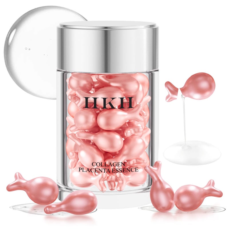 HKH Retinol Serum Capsules for Face: 48 Capsules Vitamin A Anti-Aging Wrinkle Skin Care Night Serum - Vitamin E Collagen Oil for Women - Daily Deep skincare for Fine Lines Smooths Hydrates - 0.58 Oz - Image 1