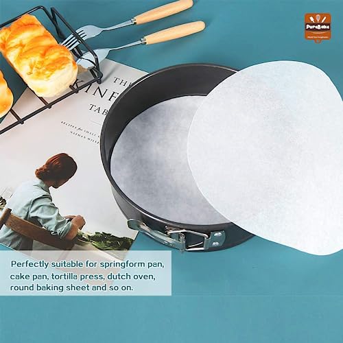 PureBake Premium Butter Paper Sheet/Parchment Paper (Round Shape Of 8 Inch - Pack Of 100 Pcs) The Baking Paper Can Be Used For Cake, Rolls Suitable For Microwave Oven, Otg, Airfryer, Medium - Image 4