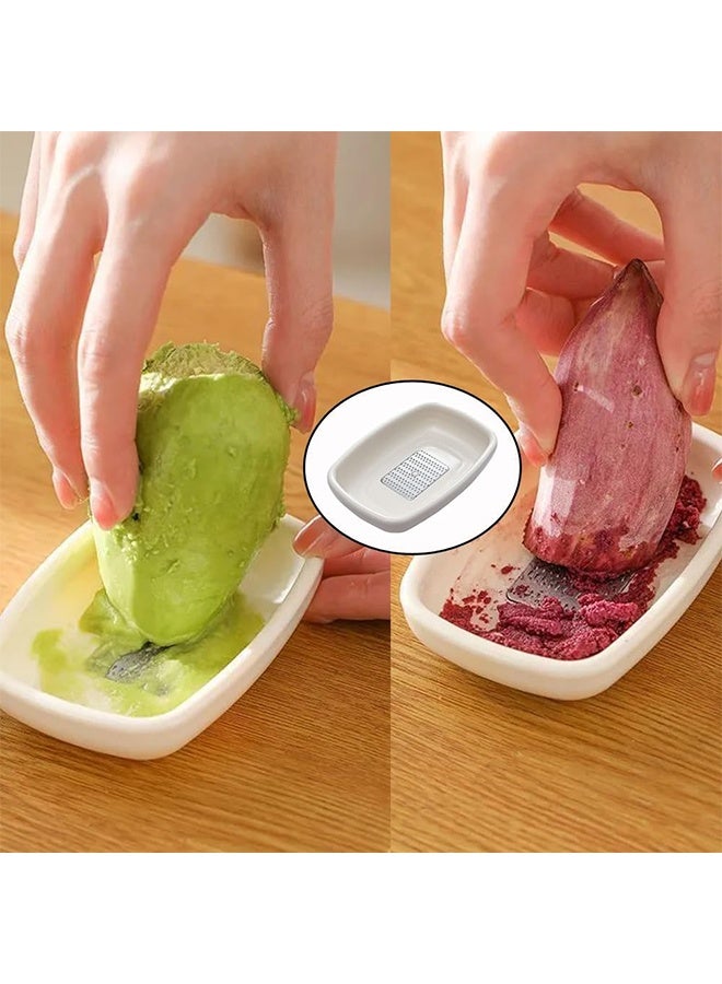 اتش اس مبشرة جبن، مبشرة ليمون، مبشرة خضروات، مبشرة زنجبيل، مبشرة جبن من الفولاذ المقاوم للصدأ، مبشرة جبن بارميزان، ليمون، ثوم، جوزة الطيب، شوكولاتة، فواكه، خضروات (أبيض) - Image 5