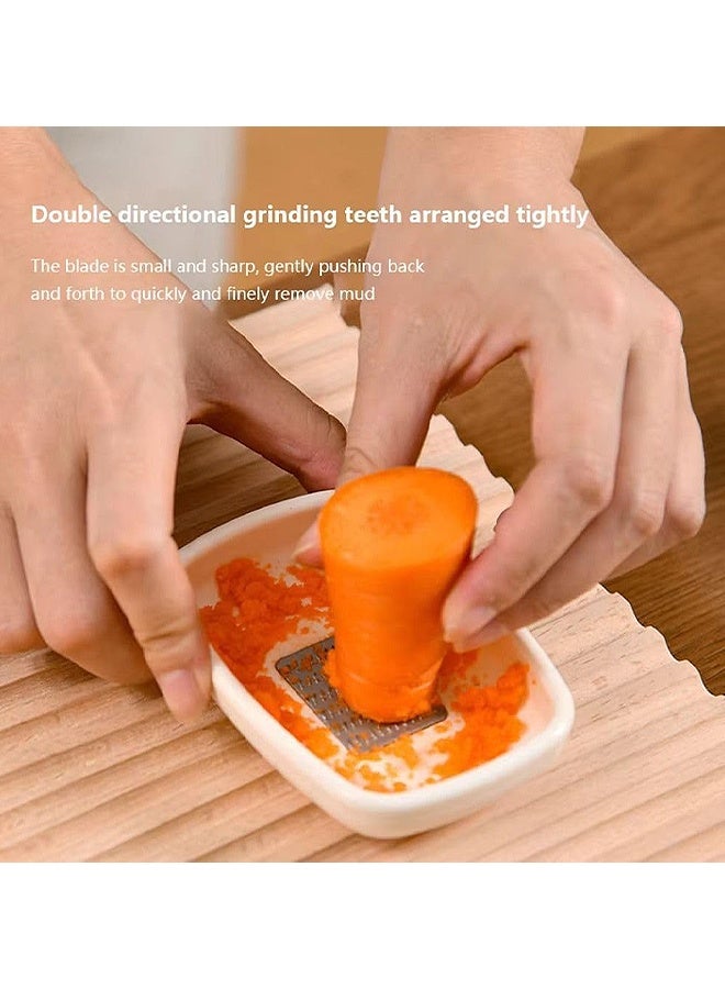 اتش اس مبشرة جبن، مبشرة ليمون، مبشرة خضروات، مبشرة زنجبيل، مبشرة جبن من الفولاذ المقاوم للصدأ، مبشرة جبن بارميزان، ليمون، ثوم، جوزة الطيب، شوكولاتة، فواكه، خضروات (أبيض) - Image 3