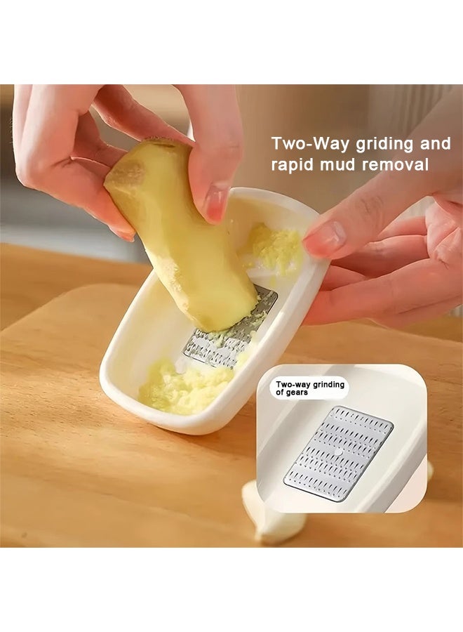 اتش اس مبشرة جبن، مبشرة ليمون، مبشرة خضروات، مبشرة زنجبيل، مبشرة جبن من الفولاذ المقاوم للصدأ، مبشرة جبن بارميزان، ليمون، ثوم، جوزة الطيب، شوكولاتة، فواكه، خضروات (أبيض) - Image 2