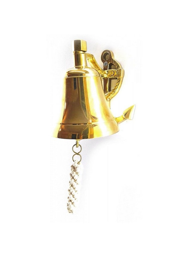 Handcrafted Brass Wall Hanging Bell | Vinage Decor Door Bell for Home Décor and Gifting (Golden) - PBS-B-92